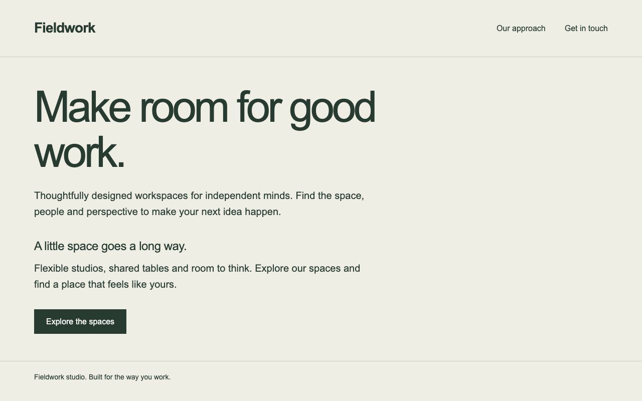 Illustrative Fieldwork website demo preview